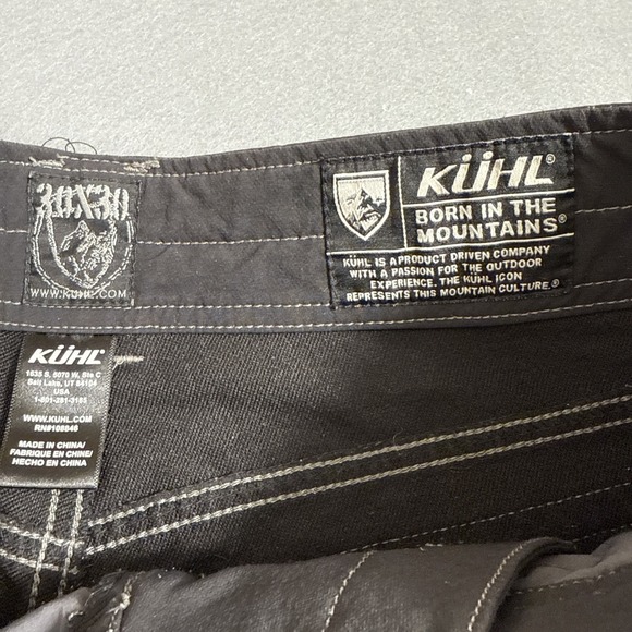 PANTS CARGO KUHL  Woman 16  Black Destroyr Stretch  Outdoor Hiking Zip Pockets - Picture 3 of 11